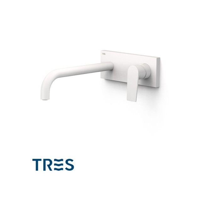 Façade mitigeur lavabo Blanc mat - TRES 21130032BM 