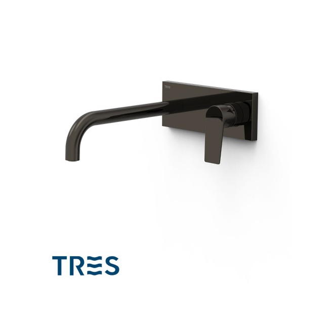 Façade mitigeur lavabo Noir Métallisé - TRES 21130032KM 