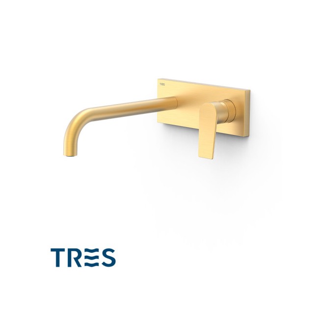 Façade mitigeur lavabo Or Mat 24K - TRES 21130032OM 