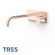 Façade mitigeur lavabo Or Rose 24K - TRES 21130032OP