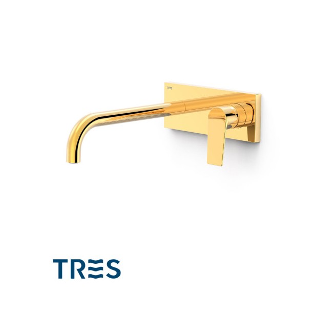 Façade mitigeur lavabo Or 24K - TRES 21130032OR 