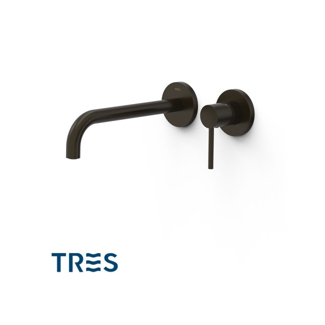Façade mitigeur lavabo Noir bronze - TRES 26230022KMB