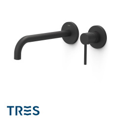 Façade mitigeur lavabo Noir mat - TRES 26230022NM