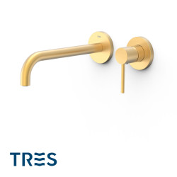 Façade mitigeur lavabo Or Mat 24K - TRES 26230022OM