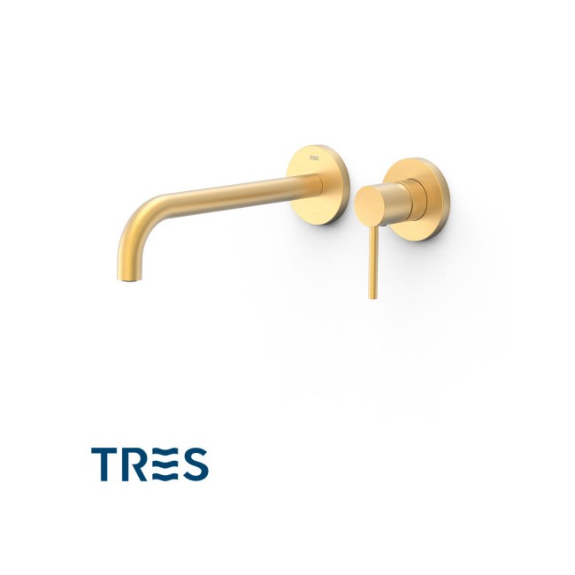 Façade mitigeur lavabo Or Mat 24K - TRES 26230022OM