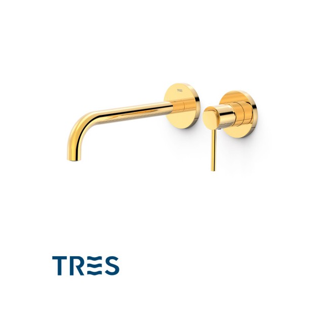 Façade mitigeur lavabo Or 24K - TRES 26230022OR