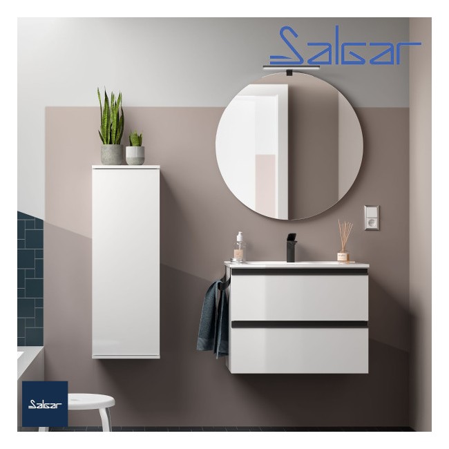 Meuble de salle de bain SPIRIT 600 2 tiroirs White Cotton - SALGAR 96400
