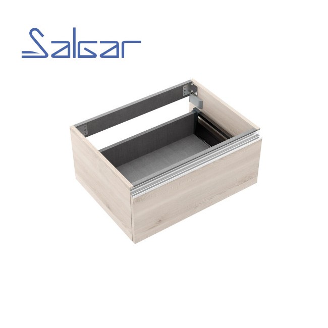 Module salle de bain SPIRIT 600 1 tiroir métallique CHÊNE NATUREL 598 x 270 x 450 mm - SALGAR 22786