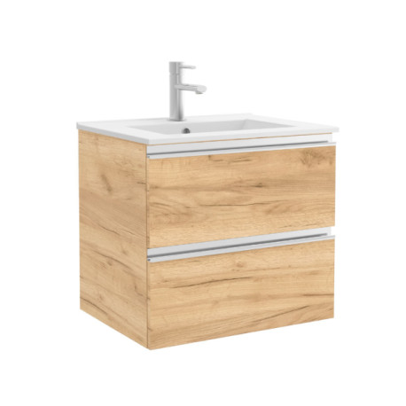 Meuble SPIRIT 600 2 tiroirs métalliques chêne africain598 x 540 x 450 mm - SALGAR 91586 