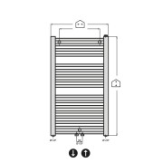 Sèche-serviettes FINIMETAL eau chaude 552W TAHITI T07SEC5