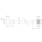 Flexible en nylon 125 cm chrome Cromolux - Bossini A00158B030