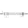 Flexible en nylon 125 cm 1/2” x 1/2” F écrou conique tournant chromé Cromolux - Bossini A00167B030
