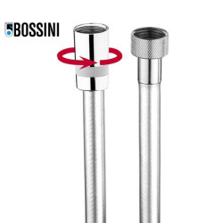 Flexible en nylon 125 cm 1/2” x 1/2” F écrou conique tournant chromé Cromolux - Bossini A00167B030