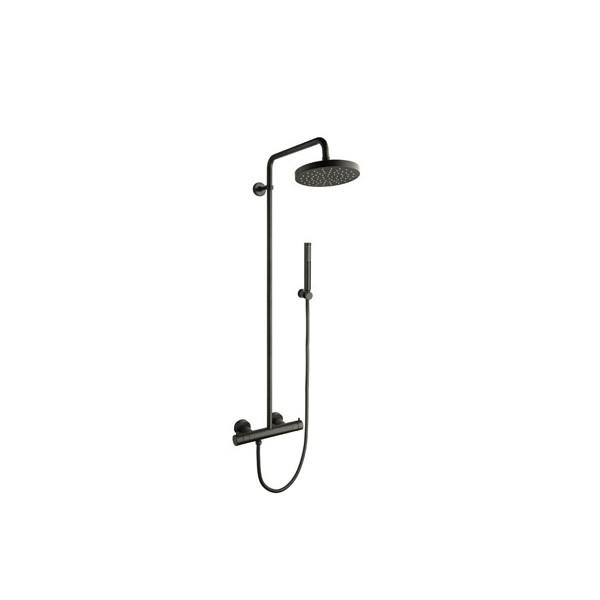 Colonne de douche thermostatique theta black mat ronde THETA - TE49413 Noir  mat - Achat/Vente ONDYNA TE49413