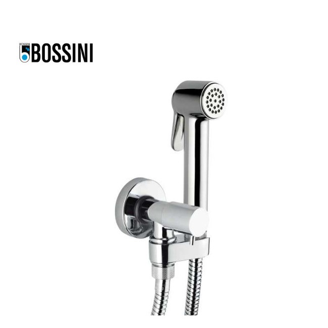 Kit douchette mitigeur WC 1/2”M, support et flexible chromé Paloma-flat - Bossini E57033030