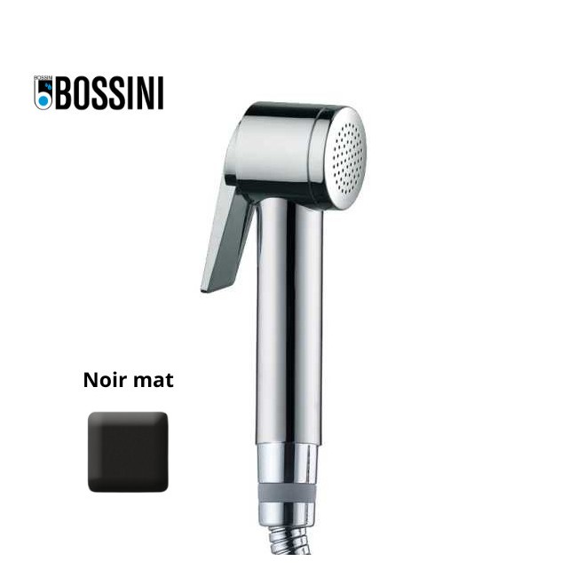 Mitigeur douchette WC et flexible 125 cm noir mat PALOMA-FLAT - Bossini B00462073