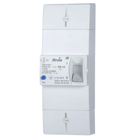 Disjoncteur abonné 2x60A 500mA "S" - Digital electric 03634