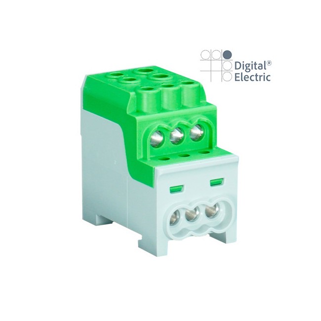 Bloc de répartition "Terre" 100A (2x25²+6x10²) - Digital electric 41566