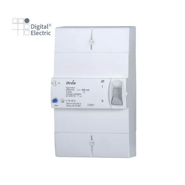 Disjoncteur Abonné 4x30/60A 500mA "S"  - Digital electric 03644
