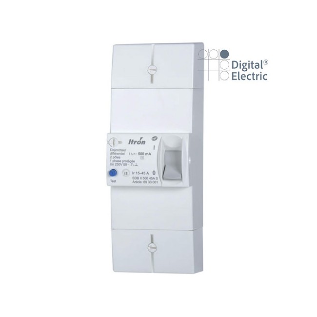 Disjoncteur Abonné 2x60A 500mA Instantané - Digital electric 03614