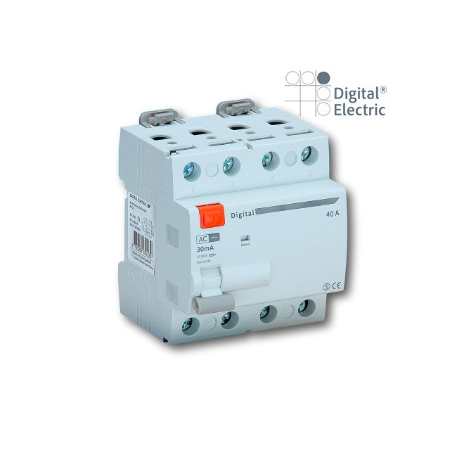 Interrupteur Différentiel 4x63A/30mA Type AC - Digital electric 03434