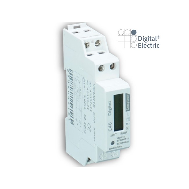 Compteur 220Vac Digital 40A - Digital electric 14114