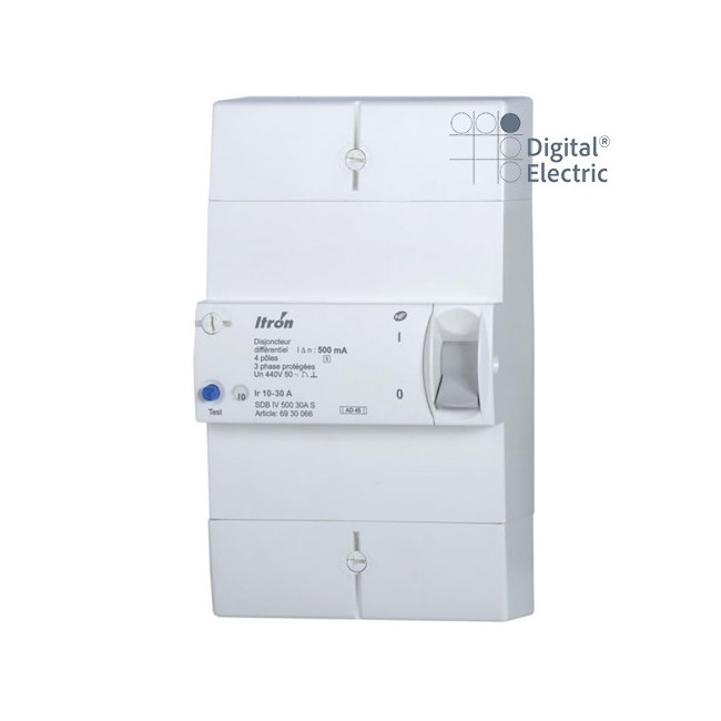 Disjoncteur abonné 4x30/60A 500mA Instantané - Digital electric 03618