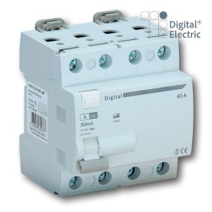 Interrupteur différentiel 4x40A/30mA Type A - Digital electric 03442