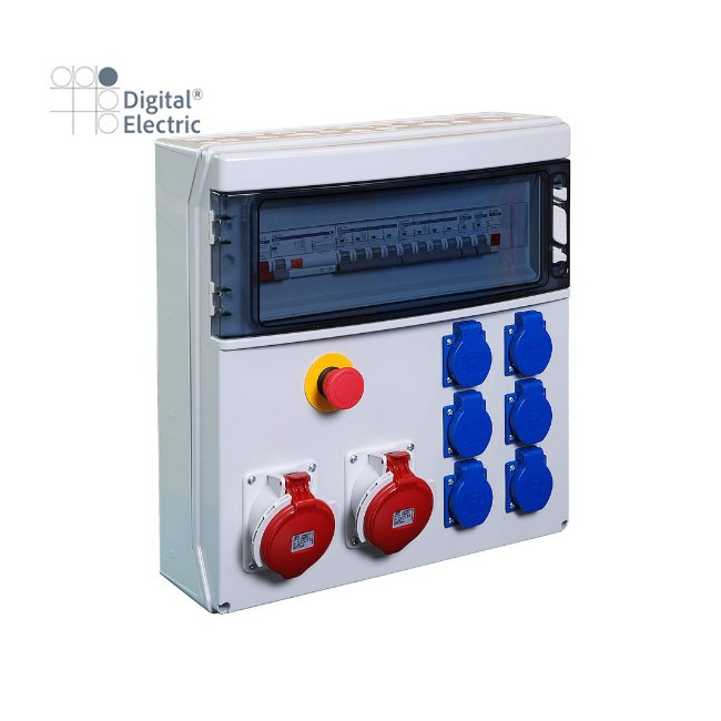 Coffret de distribution 6PC Nf/1PC 3P+N+T 16+32A + AU - Digital electric 31354