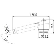 Mitigeur douchette WC 2 jets chromé Kappa-Gom - Bossini B00446030
