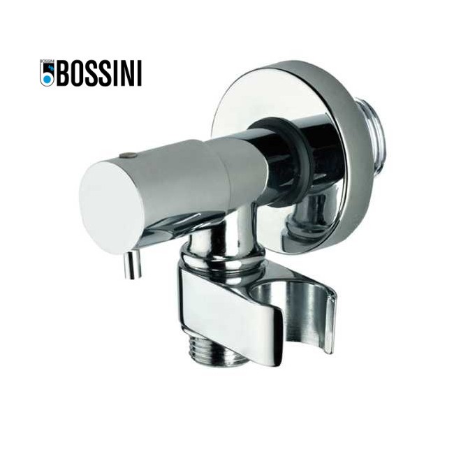 Robinet d’arrêt 1/2”M avec support de douche chromé - BOSSINI E57000030