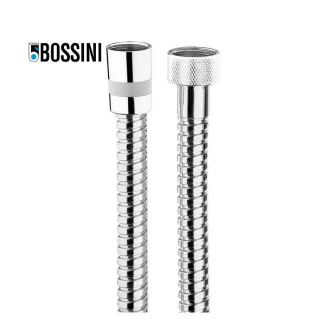 Flexible laiton 125cm double agrafage 1/2” x 1/2” FF chromé Doppia Aggraffatura - Bossini A03045B030