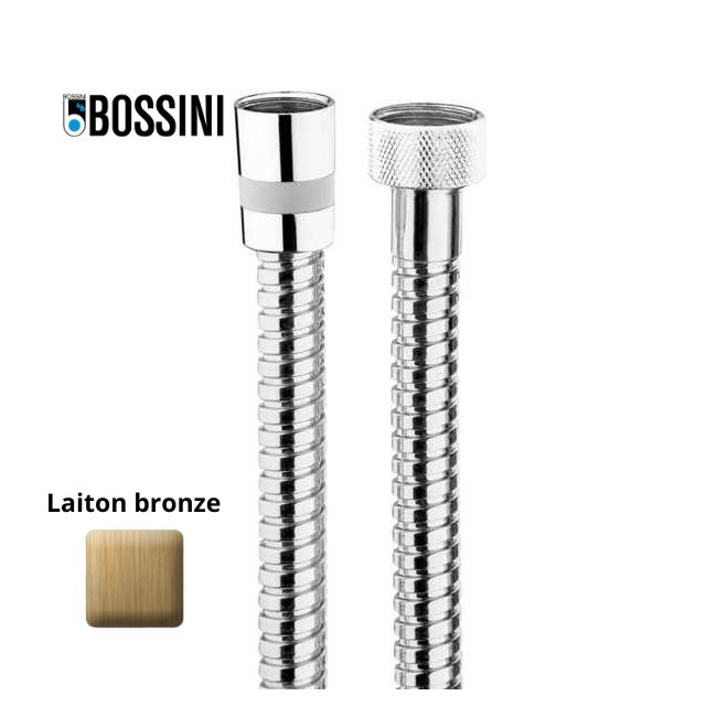 Flexible laiton 150cm double agrafage 1/2” x 1/2” FF bronze Doppia Aggraffatura - Bossini A03045C022