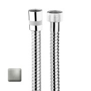 Flexible laiton 150cm double agrafage 1/2” x 1/2” FF Nickel satiné Doppia Aggraffatura - Bossini A03045C094