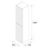 Colonne 2 portes 160 cm night blue BIBA - SALGAR 102999