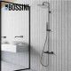 Kit colonne de douche thermostatique noir Cosmo - Bossini L10103073