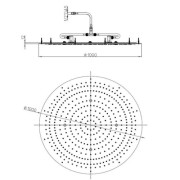 Plafond de douche chromé Dream XL - Bossini WI0377030