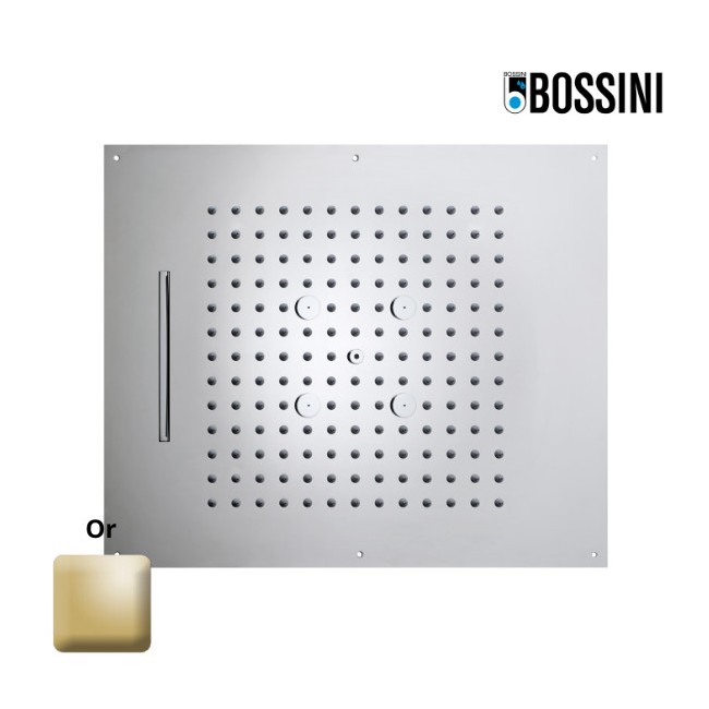 Plafond de douche 3 jets et flexible or Dream - BOSSINI H389300021