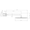Pomme de tête avec bras de fixation murale chromé Dream-Oki - Bossini H75360I030