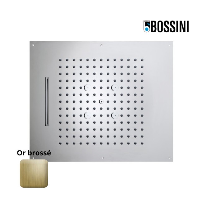 Plafond de douche 3 jets et flexible or brossé Dream - BOSSINI H389300043