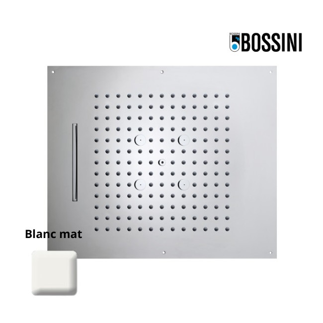Plafond de douche 3 jets et flexible blanc mat Dream - BOSSINI H389300045