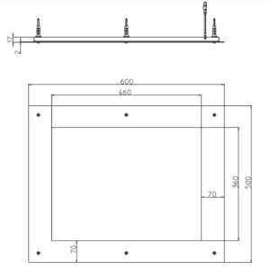 Cadre rétrofit à LED chromothérapie pour plafonds de douche - Bossini HI0001021