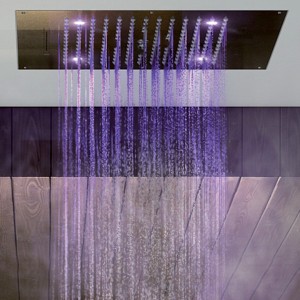 Plafond de douche 4 jets LED RGB, et flexible chromé Dream - BOSSINI H389090030