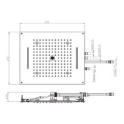 Plafond de douche 4 jets LED RGB, et flexible chromé Dream - BOSSINI H389090030