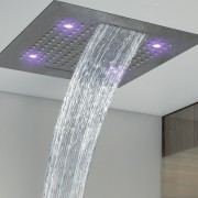 Plafond de douche 4 jets LED RGB chromothérapie or brossé Dream - BOSSINI H389080043