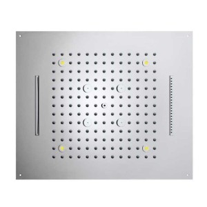 Plafond de douche 4 jets LED RGB chromothérapie chromé Dream - BOSSINI H389080030