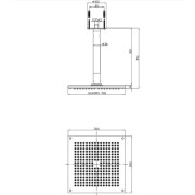 Douche de tête carrée 300mm Dream-Cube - Bossini H35365G030