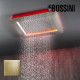 Cadre rétrofit à LED chromothérapie or brossé pour plafonds de douche - Bossini HI0391043