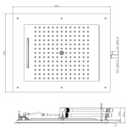 Cadre rétrofit à LED chromothérapie or pour plafonds de douche - Bossini HI0925021