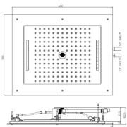 Cadre rétrofit à LED chromothérapie chromé pour plafonds de douche - Bossini HI0928030